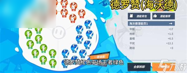 全明星街球派对德罗赞潜能搭配攻略