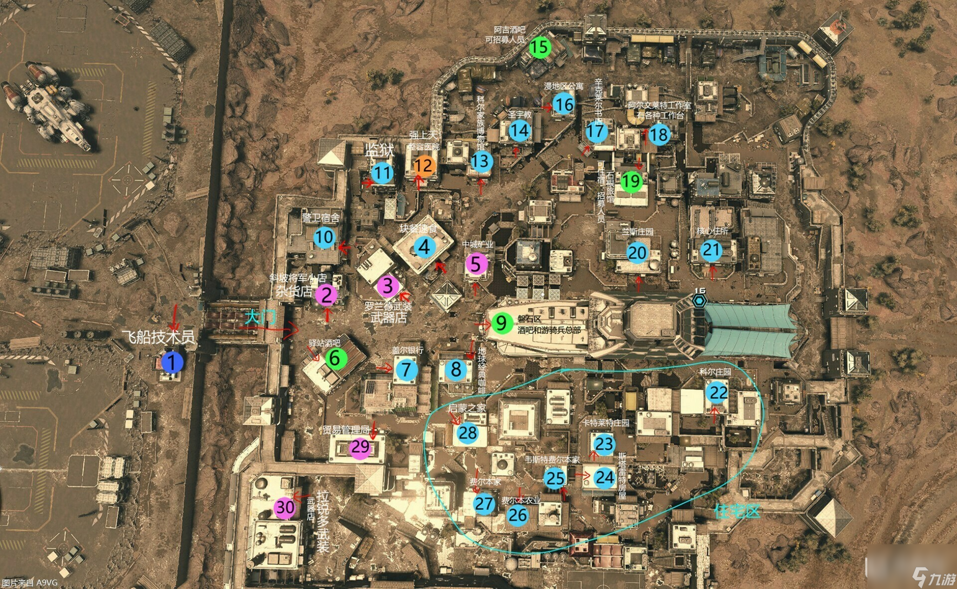 星空阿基拉详细标注地图攻略