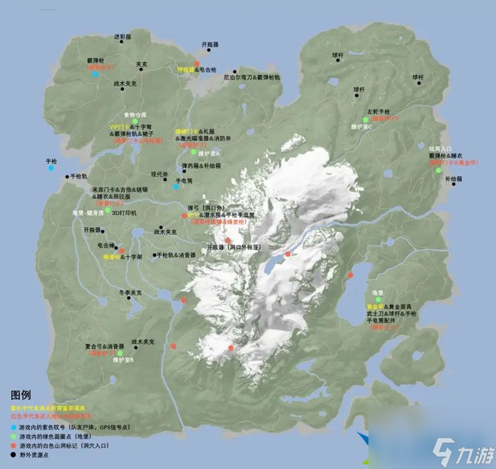 森林之子游戏资源分布在哪 地图全物品标记