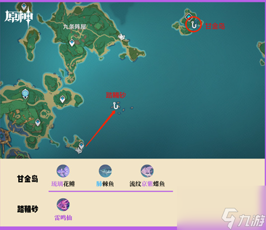 原神稻妻哪里可以钓鱼