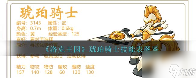 洛克王国琥珀骑士技能表图鉴-琥珀骑士怎么样/厉害吗
