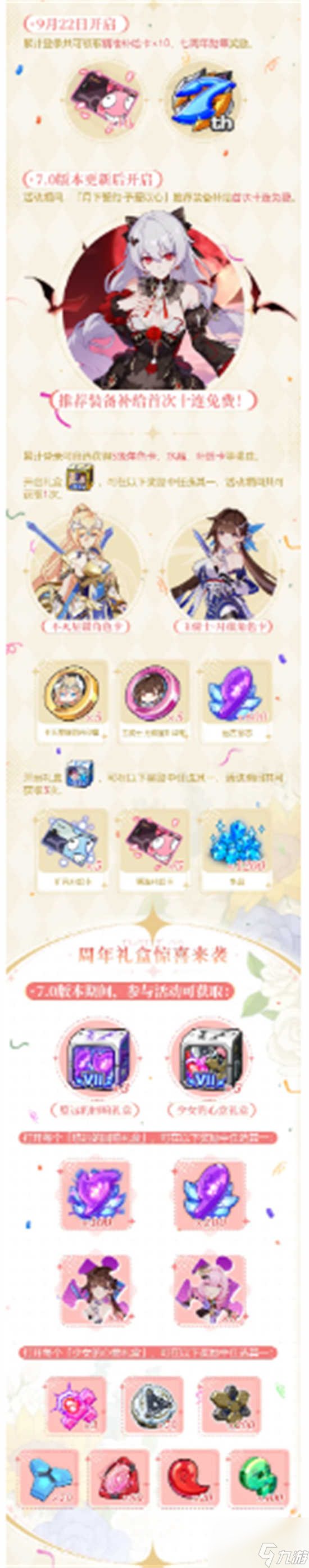 崩坏3七周年庆典带来哪些福利 崩坏3七周年庆典带来的福利详情
