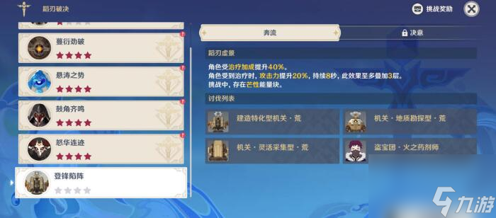 原神蹈刃破决第六天攻略-蹈刃破决第六天登锋陷阵图文攻略