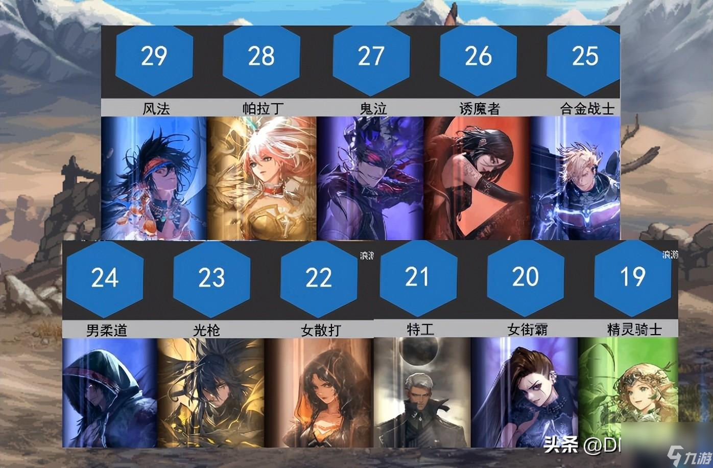 DNF最全职业数据分享（DNF职业排名分享）