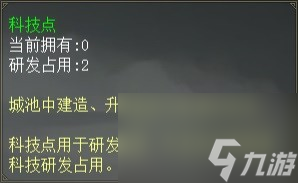 三国之志4科技研究成本及效果介绍