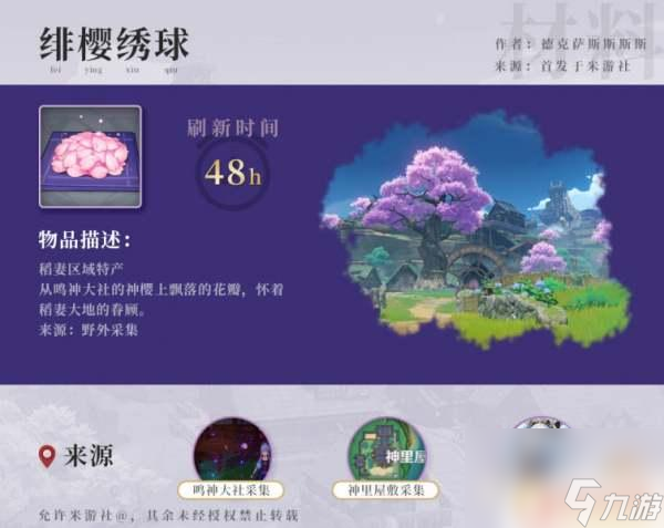 原神绫华材料位置 原神神里绫华突破材料采集地点
