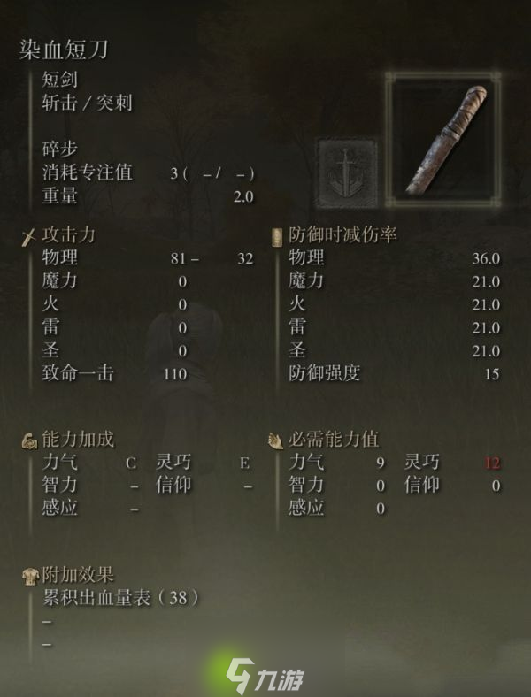 艾尔登法环染血短刀什么属性-艾尔登法环染血短刀属性介绍