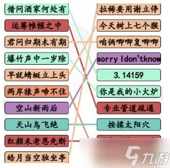 汉字找茬王完成古诗词押韵连线通关攻略