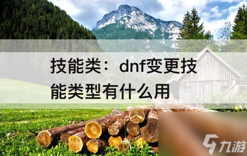 技能类：dnf变更技能类型有什么用