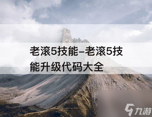 老滚5技能