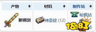 泰拉瑞亚剑类武器大全及如何制作 泰拉瑞亚断钢剑制作攻略