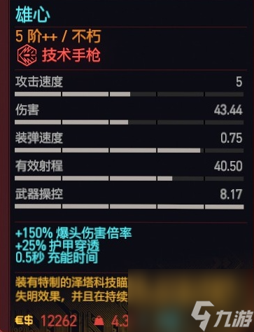 賽博朋克2077雄心武器怎么獲得 賽博朋克2077不朽技術(shù)手槍河童獲取方式