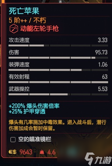 赛博朋克2077左轮枪推荐排行榜一览