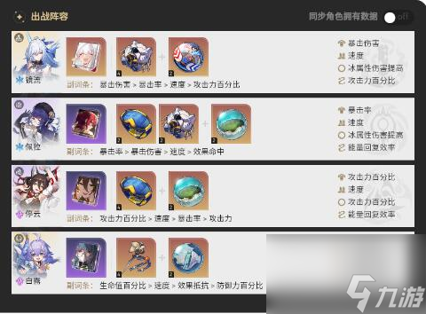 星穹铁道镜流配队