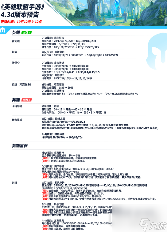 英雄联盟手游4.3D版本上线时间一览