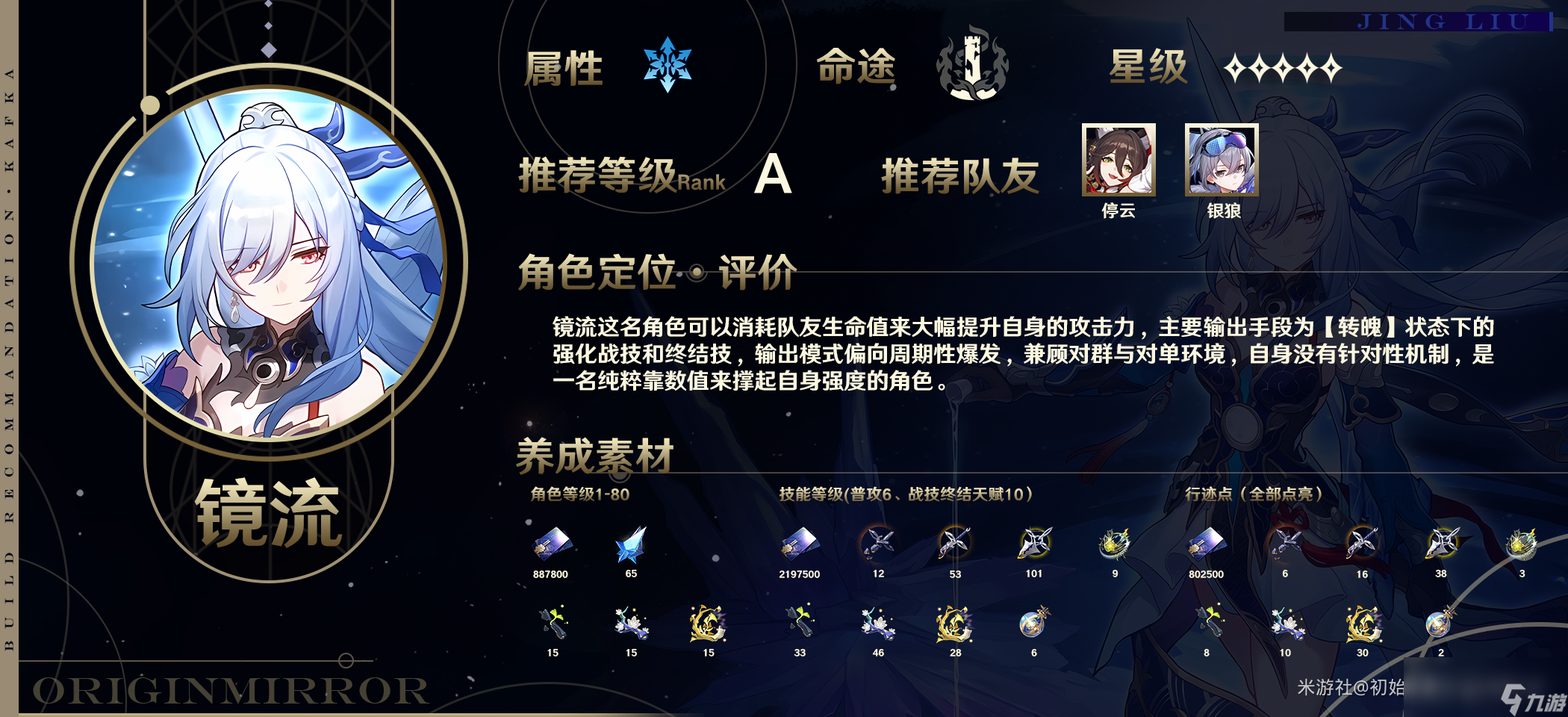崩坏星穹铁道镜流培养攻略