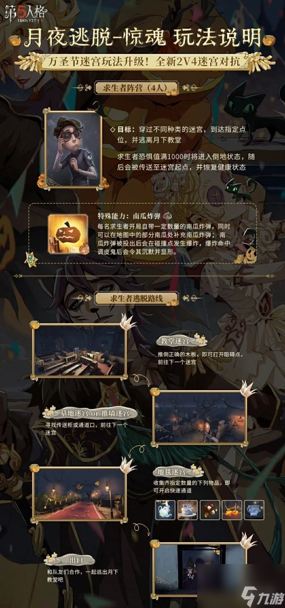 《第五人格》月夜逃脫驚魂玩法攻略 月夜逃脫驚魂怎么玩