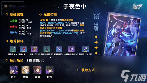 晋升材料大全 崩坏星穹铁道于夜色中突破材料有哪些