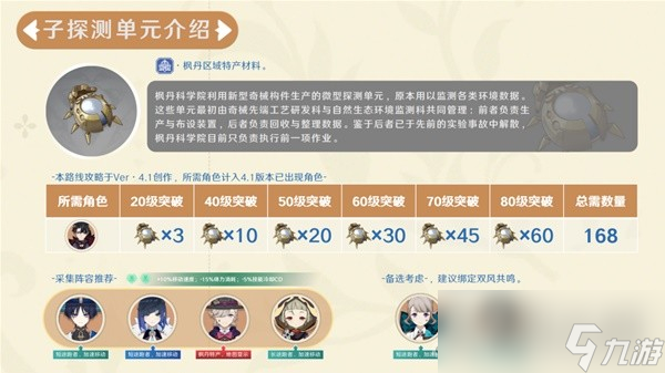 《原神》子探测单元采集详细路线分享