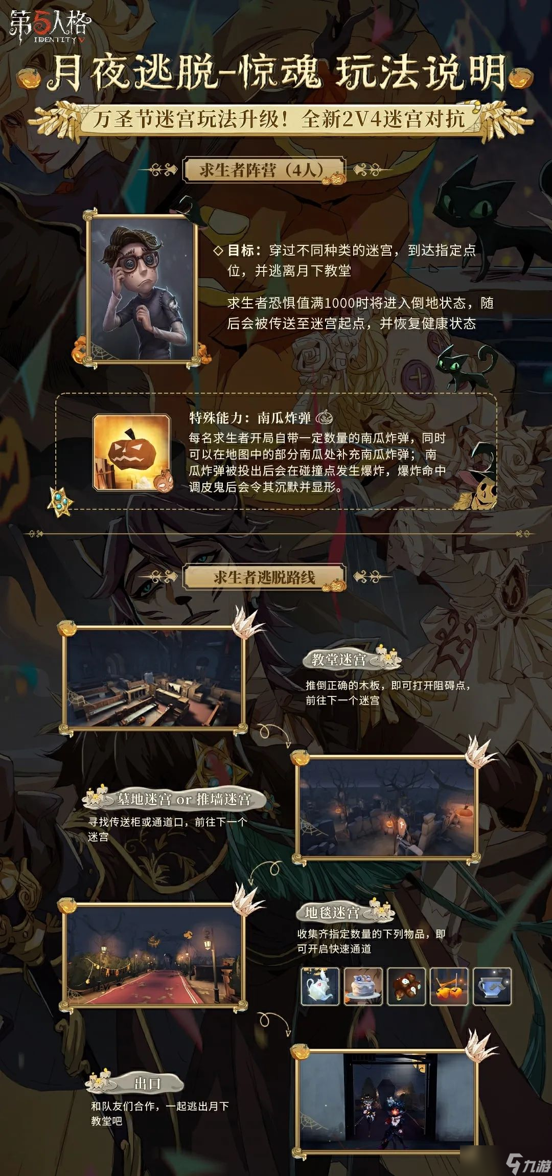 第五人格月夜逃脱惊魂玩法攻略