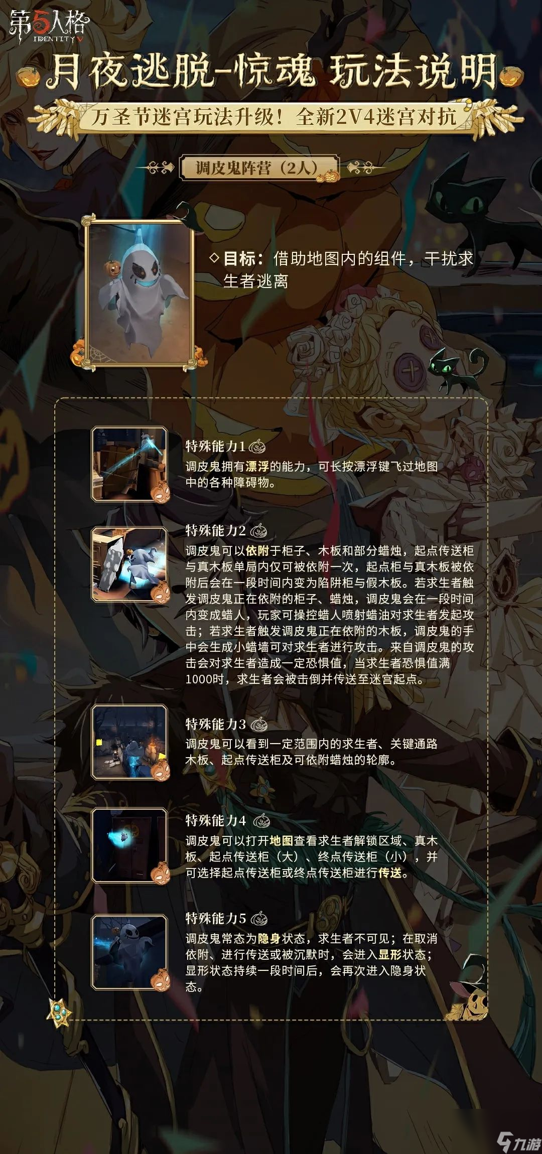 第五人格月夜逃脱惊魂玩法攻略