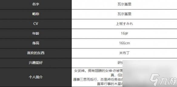 宿命回响瓦尔基里角色详解