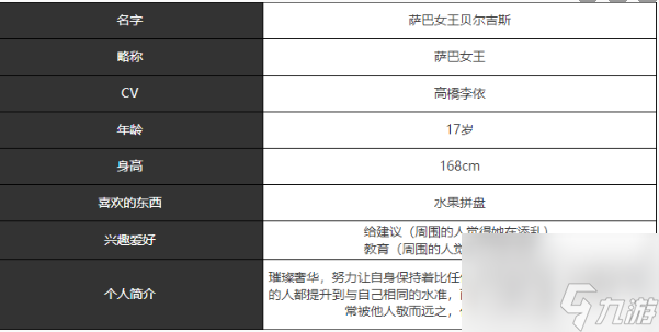 宿命回響弦上的嘆息薩巴女王角色怎么樣-薩巴女王角色介紹一覽