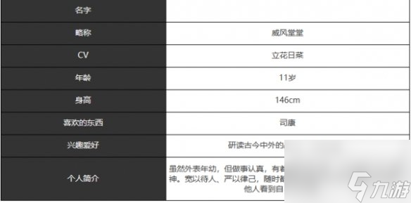 宿命回響弦上的嘆息威風(fēng)堂堂角色詳解