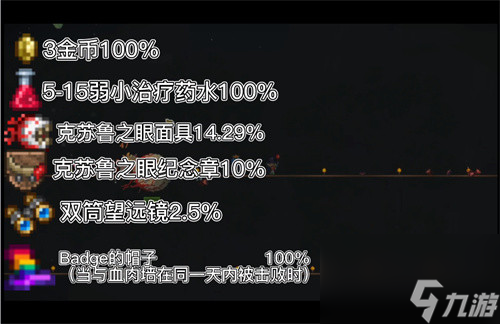 泰拉瑞亚克苏鲁之眼掉落物有什么-克苏鲁之眼掉落物大全