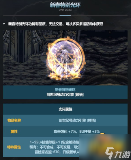 dnf2023春节光环属性介绍 dnf2023春节光环怎么样