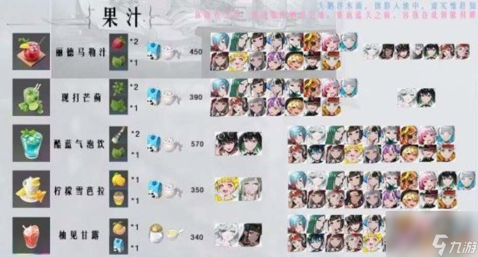 宿命回响茶歇喜好攻略