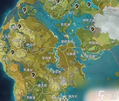 原神离月地灵龛分布图 原神璃月地灵龛地图
