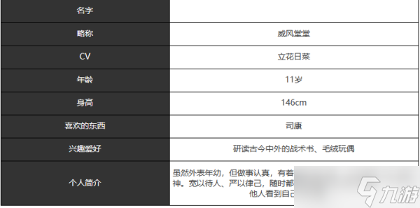 《宿命回响》威风堂堂人物技能及属性介绍