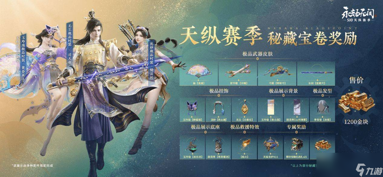 永劫无间S10天纵赛季通行证秘藏宝券奖励一览