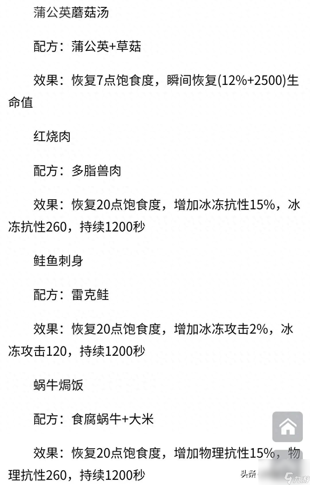 幻塔食谱大全及配方图文-全食谱配方汇总图鉴「科普」