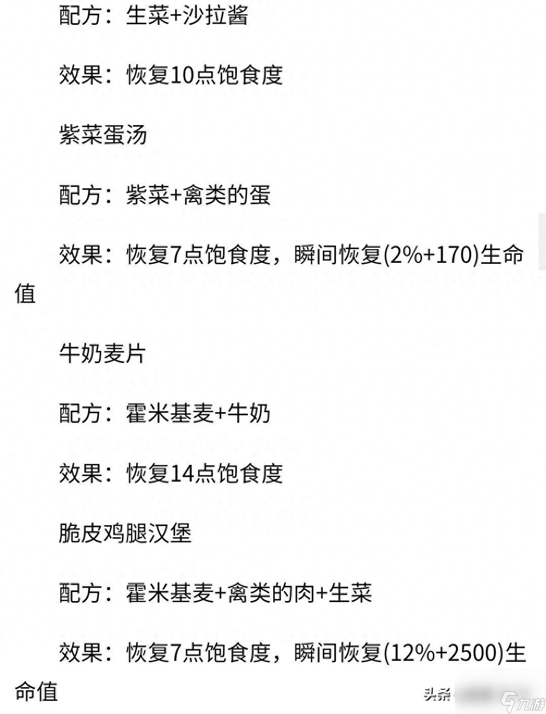 幻塔食谱大全及配方图文-全食谱配方汇总图鉴「科普」