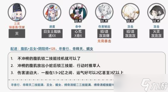 陰陽(yáng)師毀滅之戰(zhàn)陣容推薦