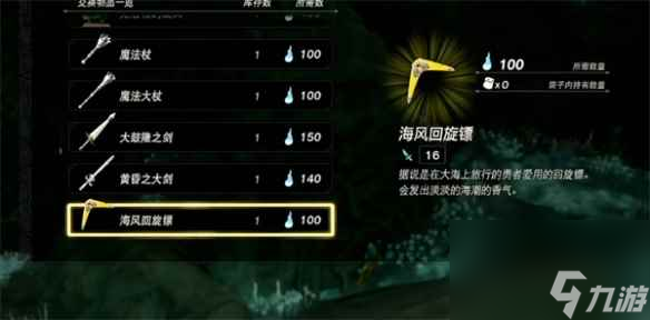 《塞尔达传说：王国之泪》装备价格介绍