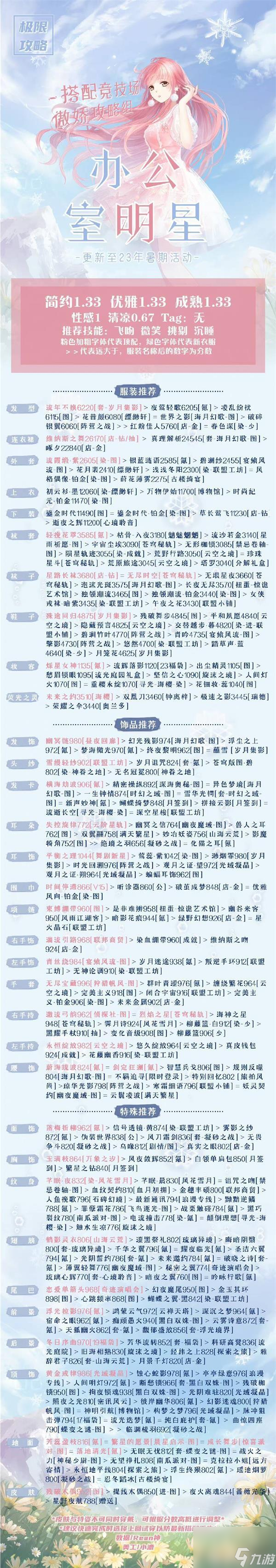 奇迹暖暖幽月舞会攻略大全