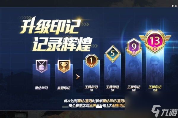 和平精英王牌印记颜色代表什么