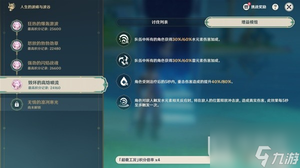 原神人生的波峰与波谷活动day4打法分享