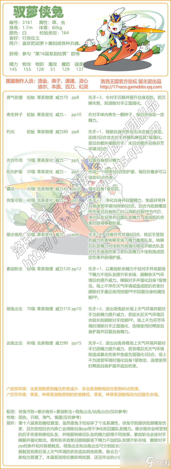 洛克王国驭萝侠兔介绍一览