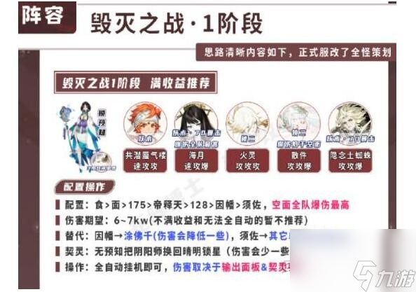 阴阳师毁灭之战一阶段如何打-毁灭之战一阶段阵容阵容攻略分享「待收藏」