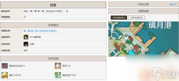 原神璃月主线任务多少级开始 原神璃月主线任务奖励有哪些