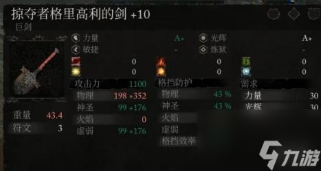 墮落之主巨劍+10屬性一覽 +10巨劍效果怎么樣？