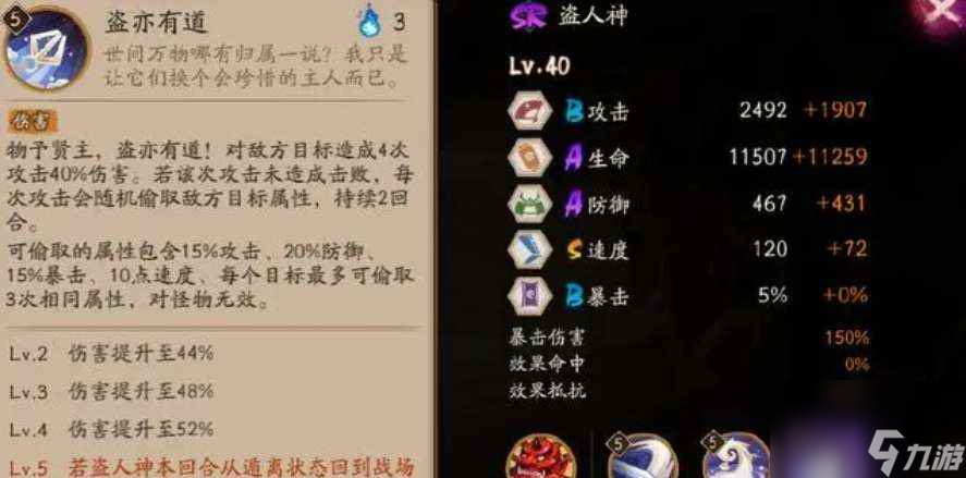 《阴阳师》SR盗人神玩法攻略