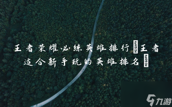 王者荣耀必练英雄排行(王者适合新手玩的英雄排名)