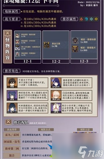 原神3.3深境螺旋怎么通過 3.3深境螺旋通關攻略