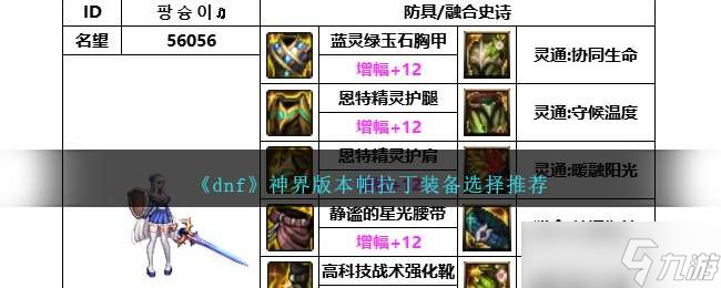 《dnf》神界版本帕拉丁装备选择推荐