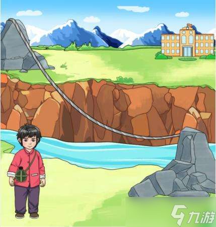 《文字玩出花》滑索求学路帮小女孩过河通关攻略